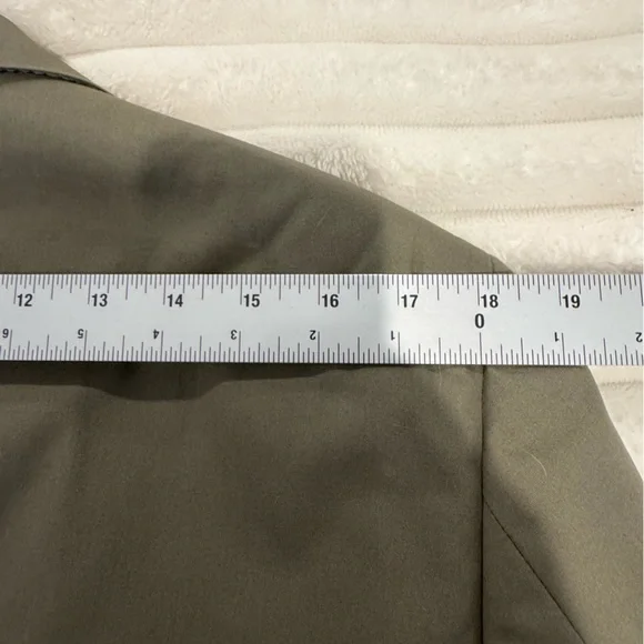 Brooks Brothers Poplin Cotton Blend Suit Size 39R 34x30 Olive Green Cuff Pant